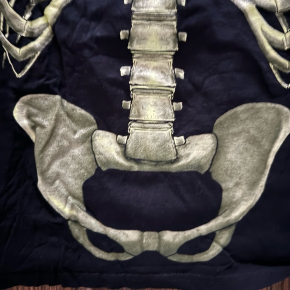 Halloween Skeleton Rib Cage Shirt: Highly Detailed: GUC: Costume Tee - Picture 2 of 5